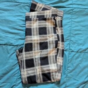 Torrid Black and White Plaid Leggings
